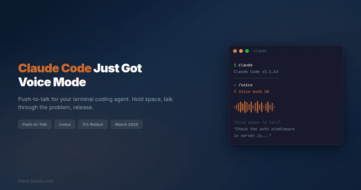 Claude Code Just Got Voice Mode: What It Actually Means for Coding Agents