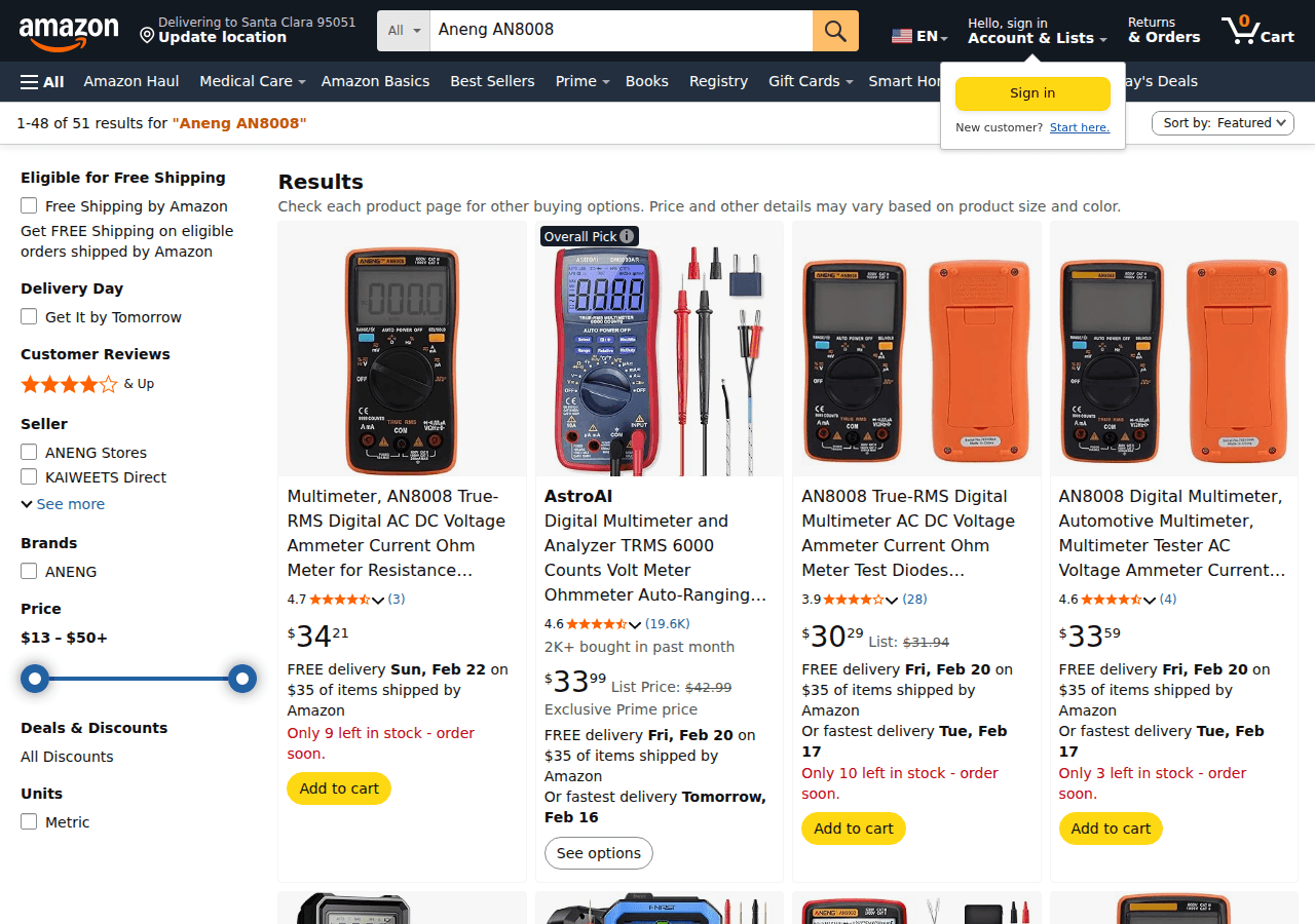 Aneng AN8008 true RMS budget multimeter — best value digital multimeter under $30 for electronics hobbyists